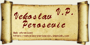 Vekoslav Perošević vizit kartica